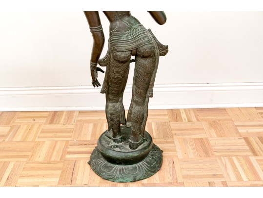 Antique South Indian Bronze Figure Parvatti, 17th - 18th C.