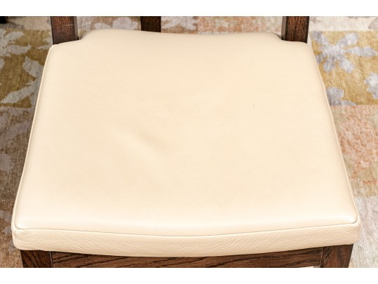 Fabulous Set Of Eight Vegan Leather Dining Chairs