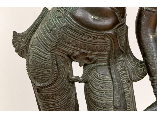 Antique South Indian Bronze Figure Parvatti, 17th - 18th C.