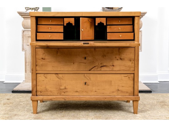 A Charming Biedermeier Furwood Secretary Ca. 1840 Or Earlier