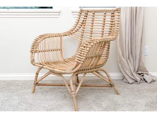 A Fine Chic Rattan Accent Chair