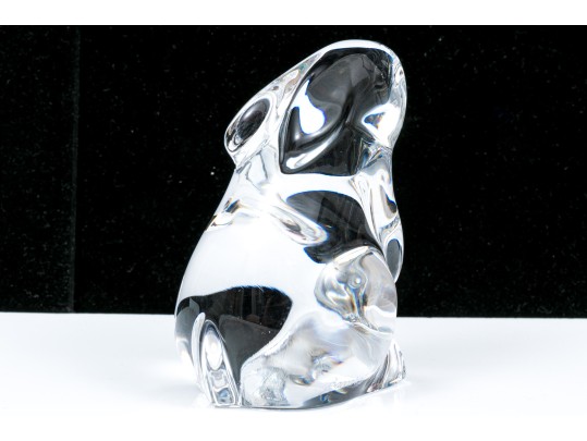 Adorable Baccarat Crystal Winsome Bunny Figurine 