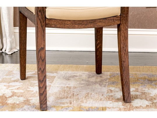 Fabulous Set Of Eight Vegan Leather Dining Chairs