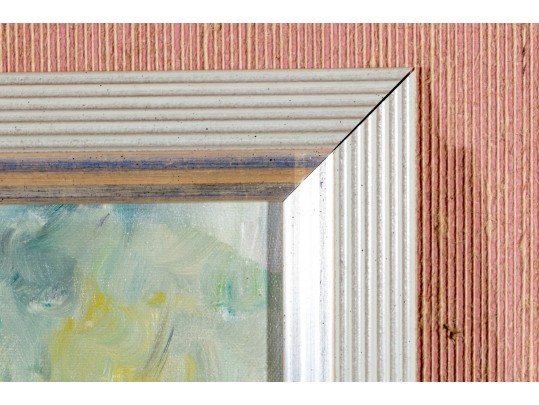 Oil On Canvas, Boy Touching The Water