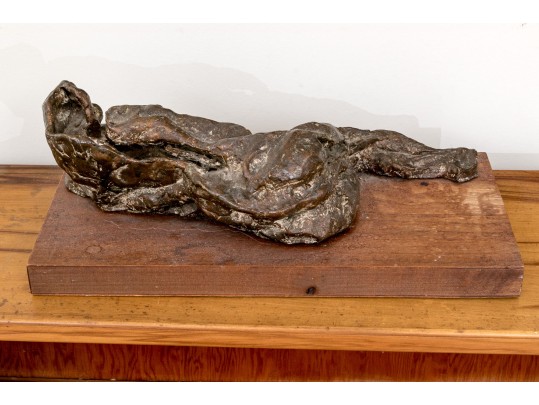 Lawrence Berger (New York, 1923-2024) Bronze Sculpture, Reclining Figure
