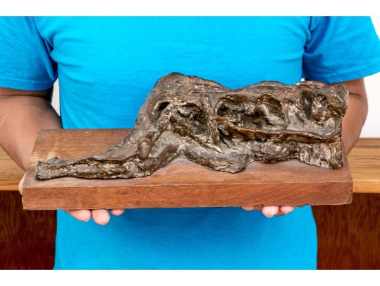 Lawrence Berger (New York, 1923-2024) Bronze Sculpture, Reclining Figure