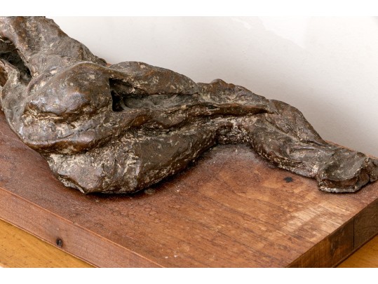 Lawrence Berger (New York, 1923-2024) Bronze Sculpture, Reclining Figure
