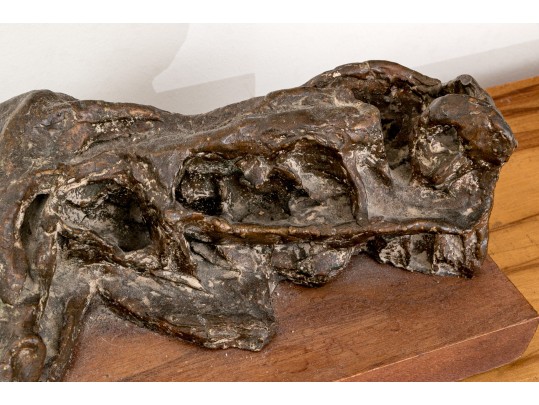 Lawrence Berger (New York, 1923-2024) Bronze Sculpture, Reclining Figure