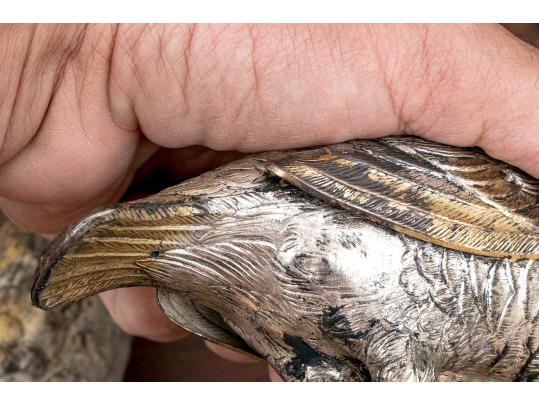 Two Sterling Silver Naturalistic Birds, 15.4 OZT