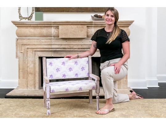 Adorable Vintage French Provincial Children’s Bench  