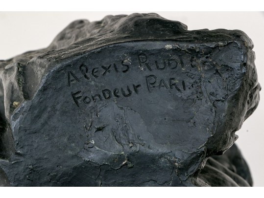 After Rodin Bronzed Finished Resin Bust Of Balzac 