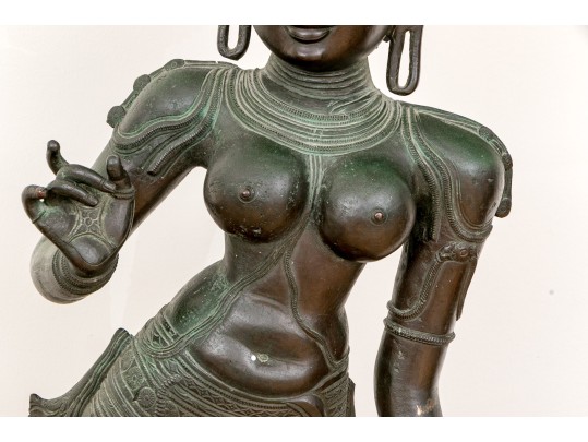 Antique South Indian Bronze Figure Parvatti, 17th - 18th C.