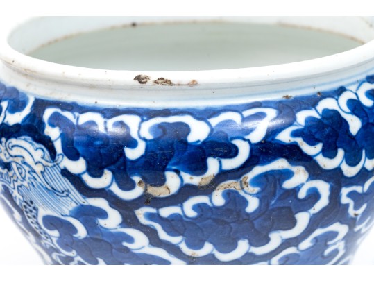 Chinese Blue And White Porcelain Diminutive Jar, Qing Dyn.