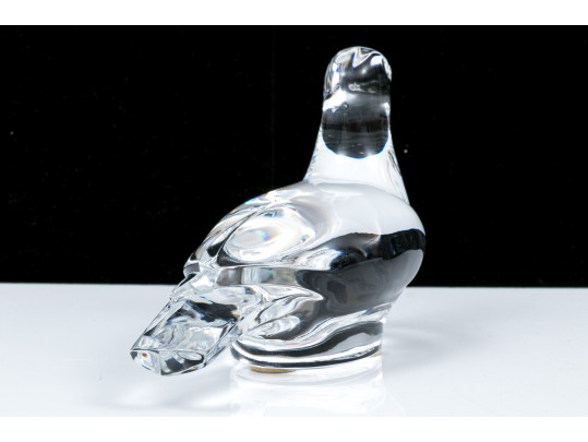 Baccarat Crystal Handsome Bird Figurine 