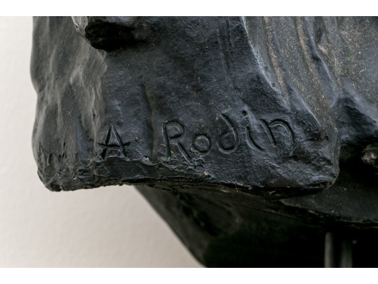 After Rodin Bronzed Finished Resin Bust Of Balzac 