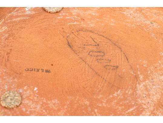 Large Terracotta Handled Bowl, Made In Mexico