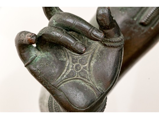 Antique South Indian Bronze Figure Parvatti, 17th - 18th C.