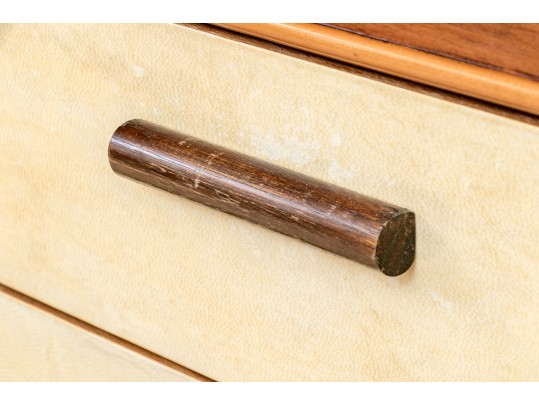 1940s Art Deco Midcentury Italian Walnut Burl And Leather Dry Bar Cabinet