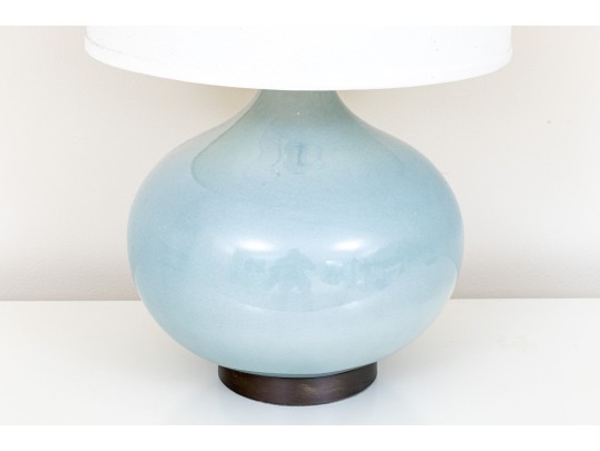 Beautiful Ceramic Table Lamp With Linen Drum Shade