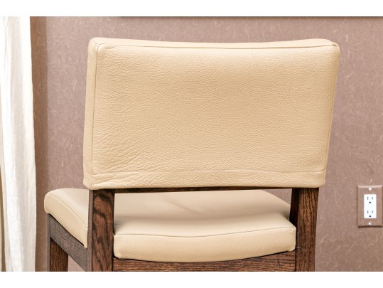 Fabulous Set Of Eight Vegan Leather Dining Chairs