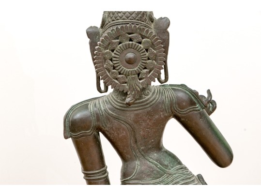 Antique South Indian Bronze Figure Parvatti, 17th - 18th C.
