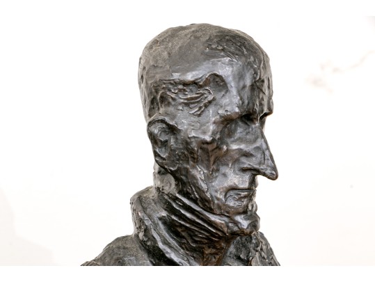 After Daumier, Set Of Four Bronzed Finished Figural Busts