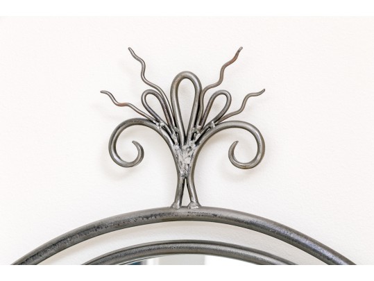 Elegant Iron Glass Top Vanity And Stool