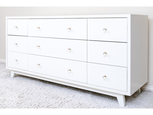 Fabulous Contemporatary White 9-drawer Dresser 