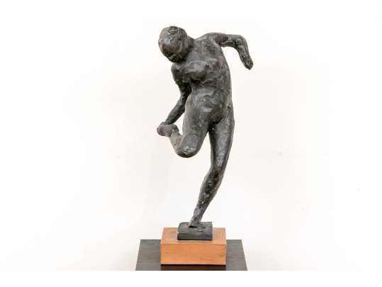 After Edgar Degas, Bronzed Finished Plaster Ballerina