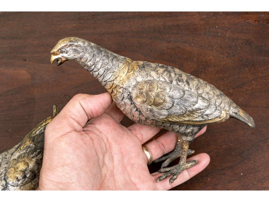 Two Sterling Silver Naturalistic Birds, 15.4 OZT