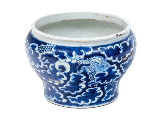 Chinese Blue And White Porcelain Diminutive Jar, Qing Dyn.