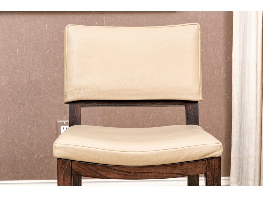 Fabulous Set Of Eight Vegan Leather Dining Chairs