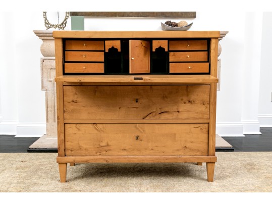 A Charming Biedermeier Furwood Secretary Ca. 1840 Or Earlier