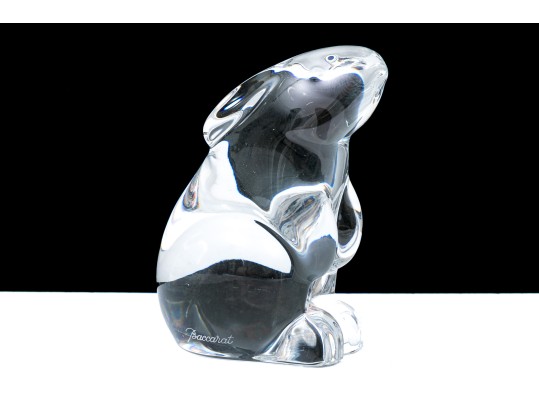 Adorable Baccarat Crystal Winsome Bunny Figurine 
