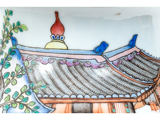 Chinese Famille Rose Enameled Porcelain Baluster Vase, Procession Motif