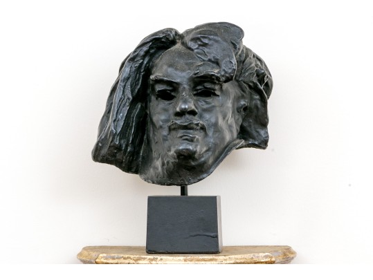 After Rodin Bronzed Finished Resin Bust Of Balzac 
