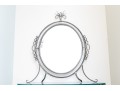 Elegant Iron Glass Top Vanity And Stool