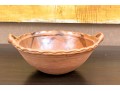 Large Terracotta Handled Bowl, Made In Mexico