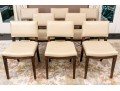 Fabulous Set Of Eight Vegan Leather Dining Chairs