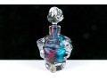 Leon Applebaum Stunning Art Glass Perfume Bottle, Blue And Purple Tones