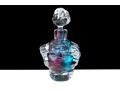 Leon Applebaum Stunning Art Glass Perfume Bottle, Blue And Purple Tones