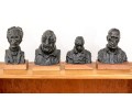 After Daumier, Set Of Four Bronzed Finished Figural Busts