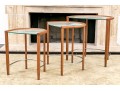 Calligaris Italian Nesting Tables In Beech Wood