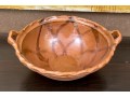 Large Terracotta Handled Bowl, Made In Mexico