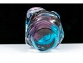 Leon Applebaum Stunning Art Glass Perfume Bottle, Blue And Purple Tones