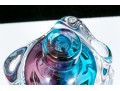 Leon Applebaum Stunning Art Glass Perfume Bottle, Blue And Purple Tones