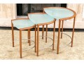 Calligaris Italian Nesting Tables In Beech Wood