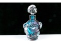 Leon Applebaum Stunning Art Glass Perfume Bottle, Blue And Purple Tones
