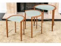 Calligaris Italian Nesting Tables In Beech Wood