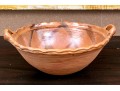 Large Terracotta Handled Bowl, Made In Mexico